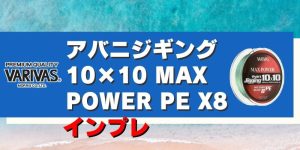 アバニジギング10×10 MAXPOWER PE X8インプレ